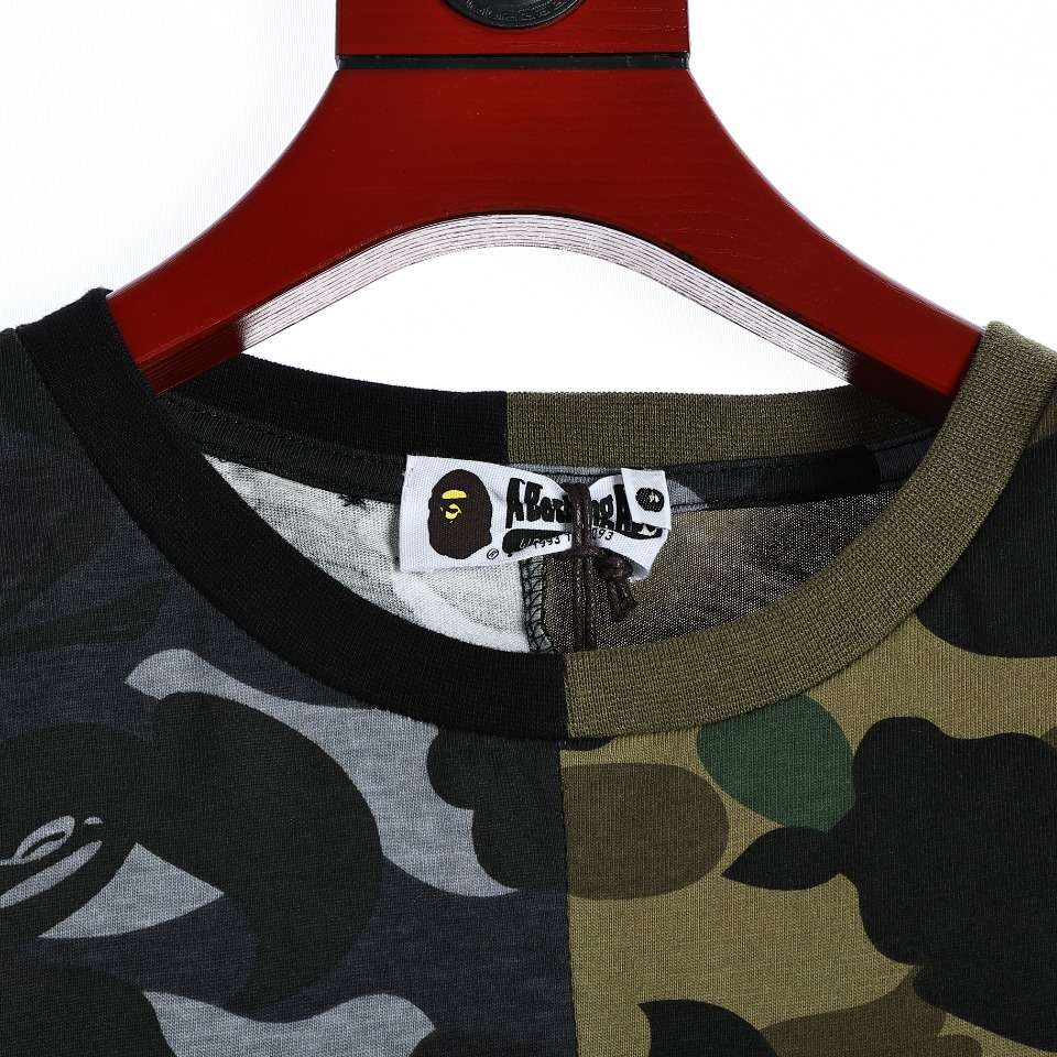 YESKICKS Bape Color Clash Cartoon Print T-Shirt for Unisex - Image 2