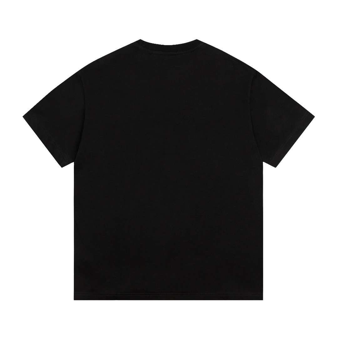 YESKICKS Balenciaga Logo Letter Print T-shirt for Unisex Black And White - Image 2