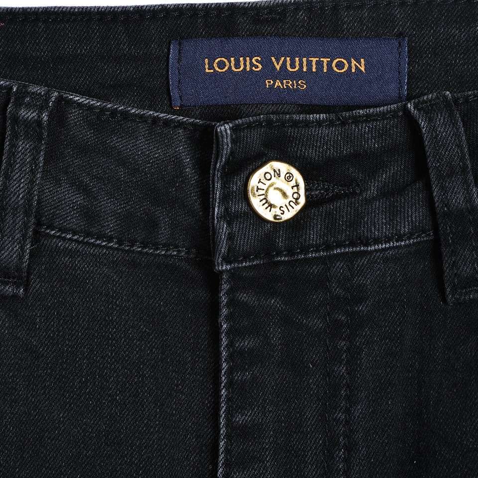 YESKICKS Louis Vuitton Street Style Long Logo Print JeansFor Unisex - Image 2