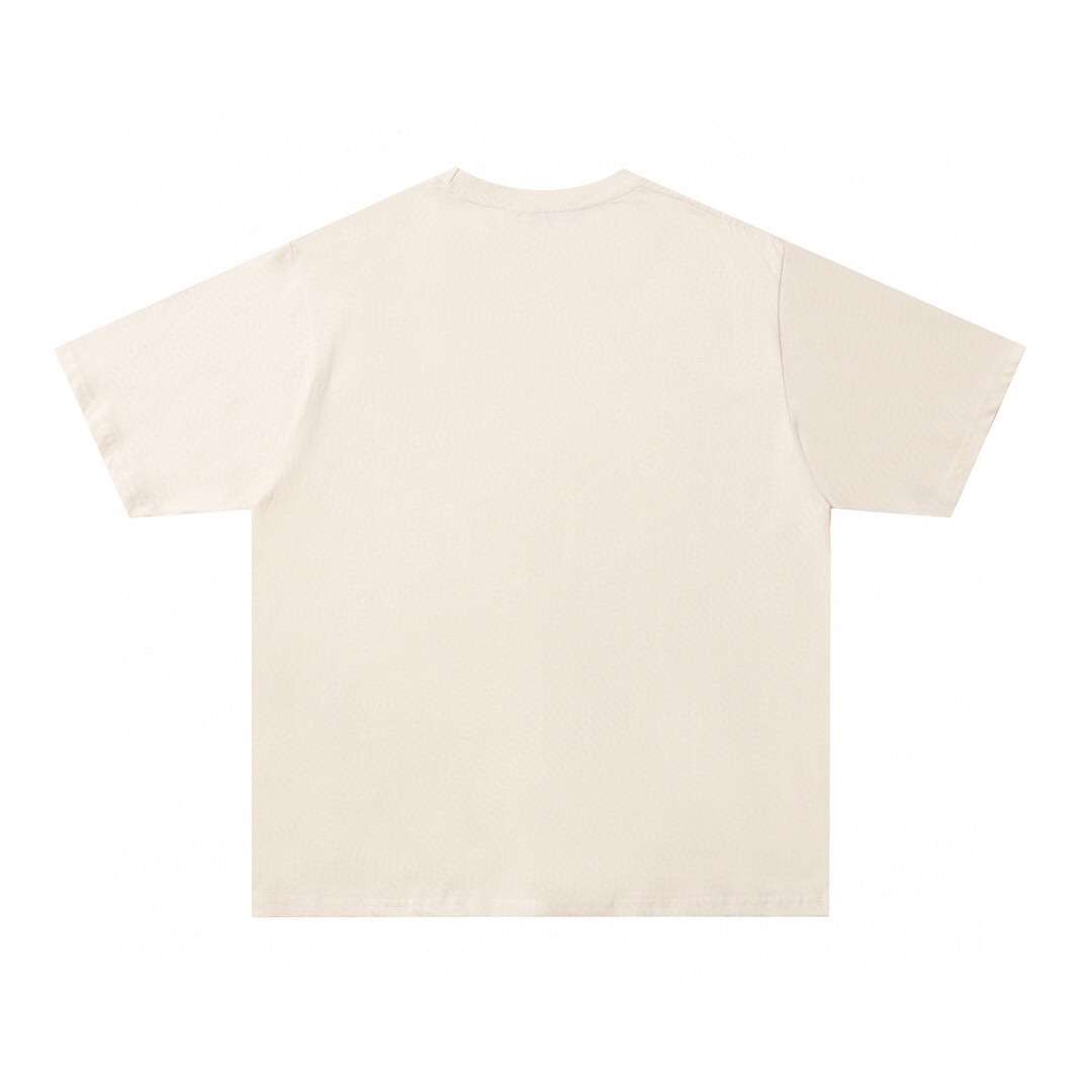 YESKICKS Gucci Logo Casual Style T-shirt for Unisex Apricot - Image 2