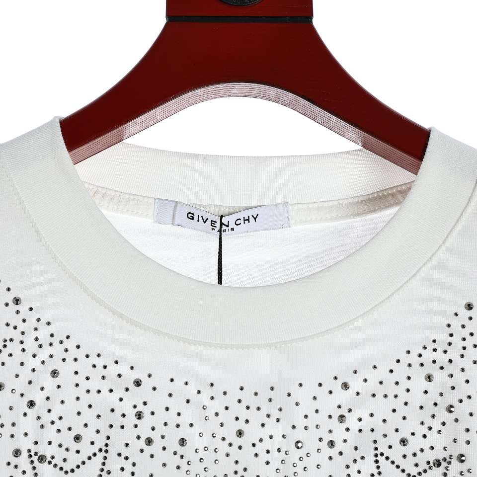 YESKICKS Givenchy Pentagram Printed Short Sleeve T-Shirt For Unisex Black And White - Image 3