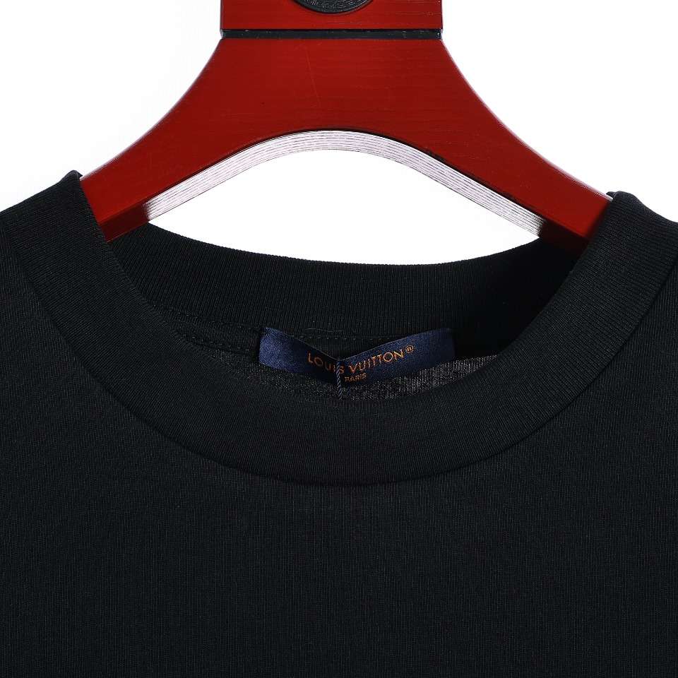 YESKICKS Louis Vuitton Metallic Beaded Short Sleeve T-Shirt For Unisex - Image 2