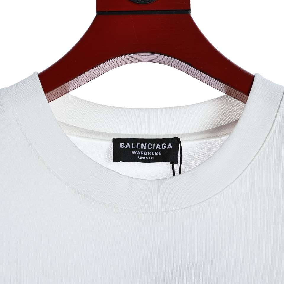 YESKICKS Balenciaga x Supreme Logo Print T-Shirt for Unisex - Image 2