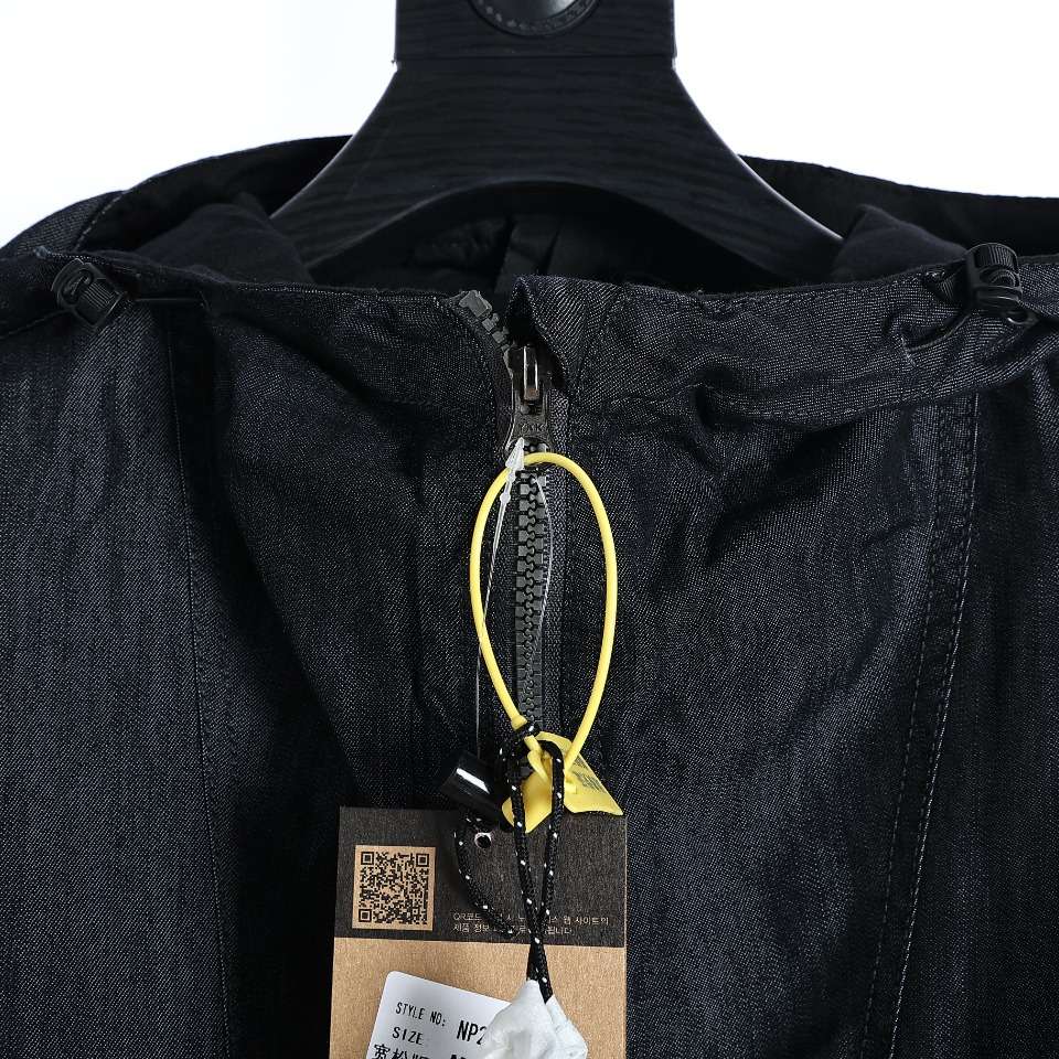 YESKICKS The North Face Denim Jacket Coat For Unisex Black And Denim Blue - Image 2