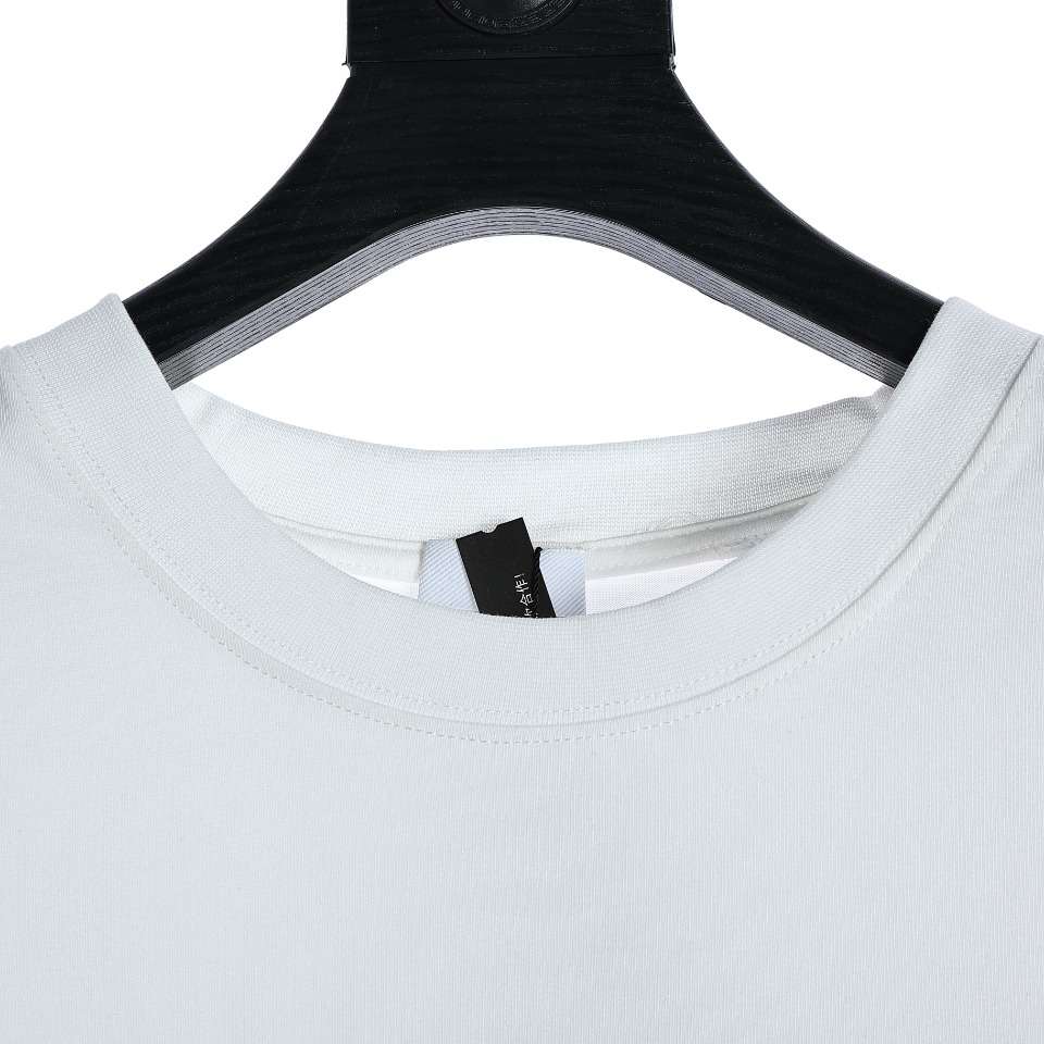 YESKICKS Burberry TB Graffiti Logo Print T-Shirt For Unisex Light Brown - Image 2