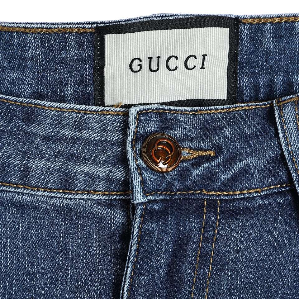 YESKICKS Gucci Double G Printed Logo Jeans For Unisex - Image 2
