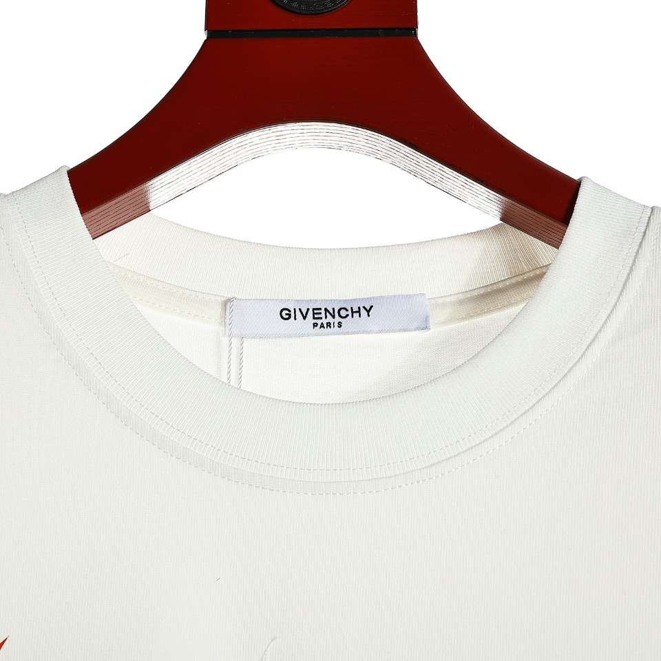 YESKICKS Givenchy Scarlet Rose Print T-Shirt For Unisex Black And White - Image 2