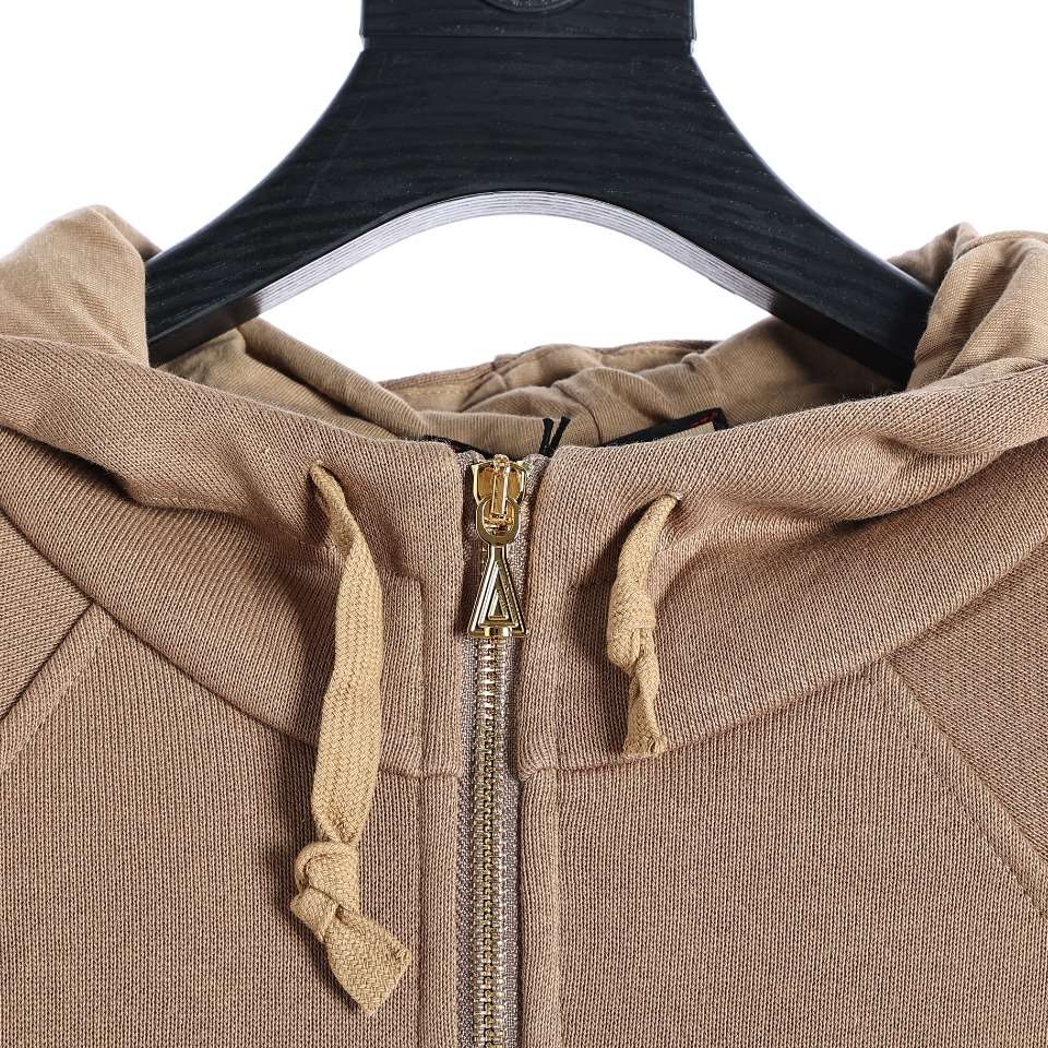 YESKICKS Gucci Red and Green Webbing Half Zip Long Sleeve Hoodie For Unisex Black And Brown - Image 2