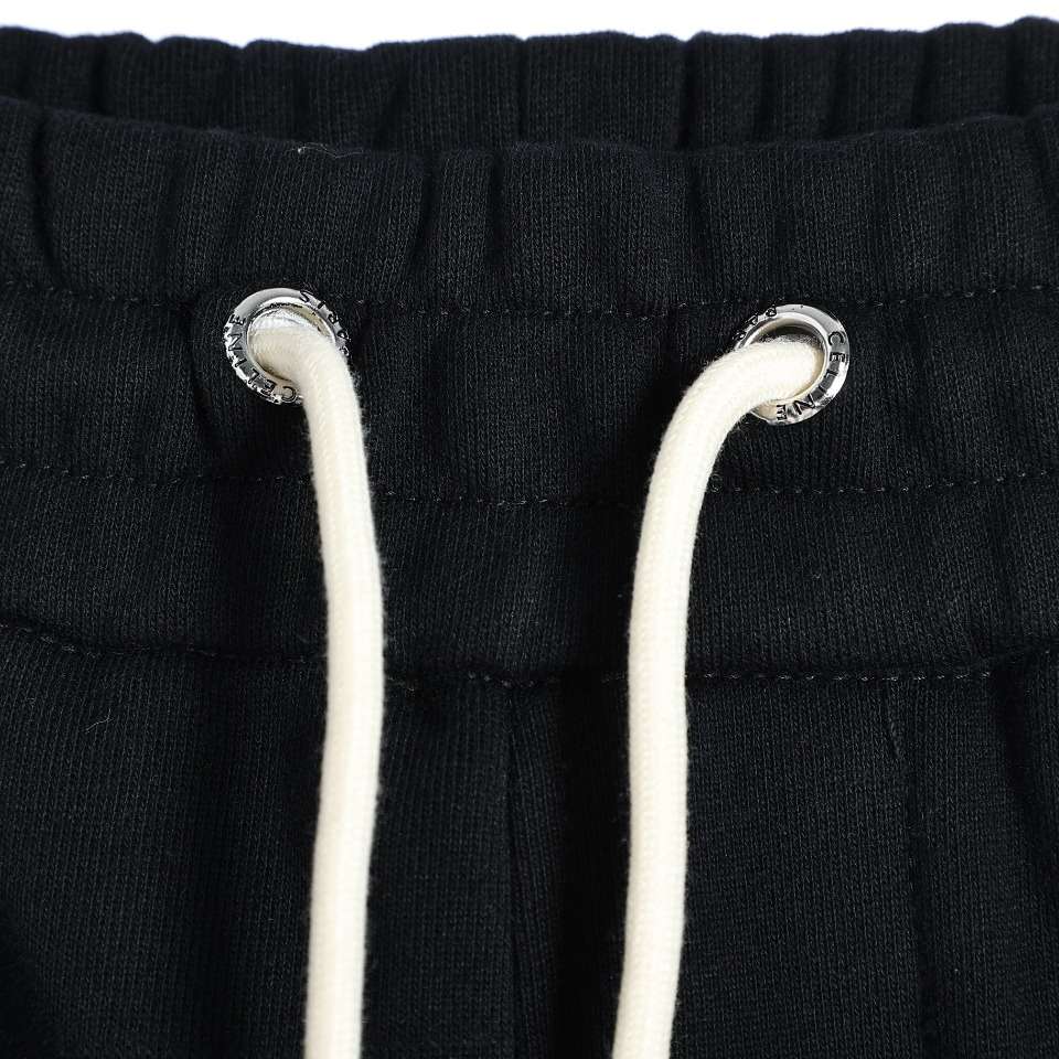 YESKICKS Celine Classic Embroidered Webbing Shorts For Unisex Black And Deep Gray - Image 2