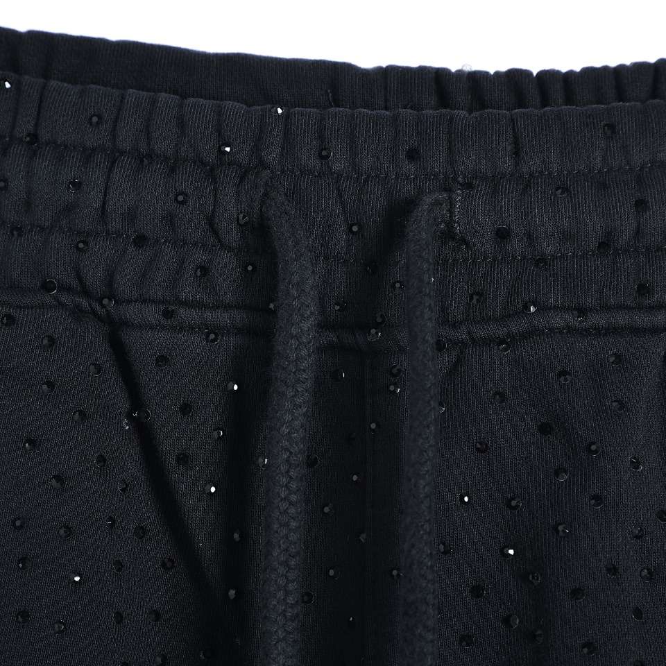 YESKICKS Balenciaga Rhinestone Burst Glitter Diamond Shorts Pants For Unisex - Image 2