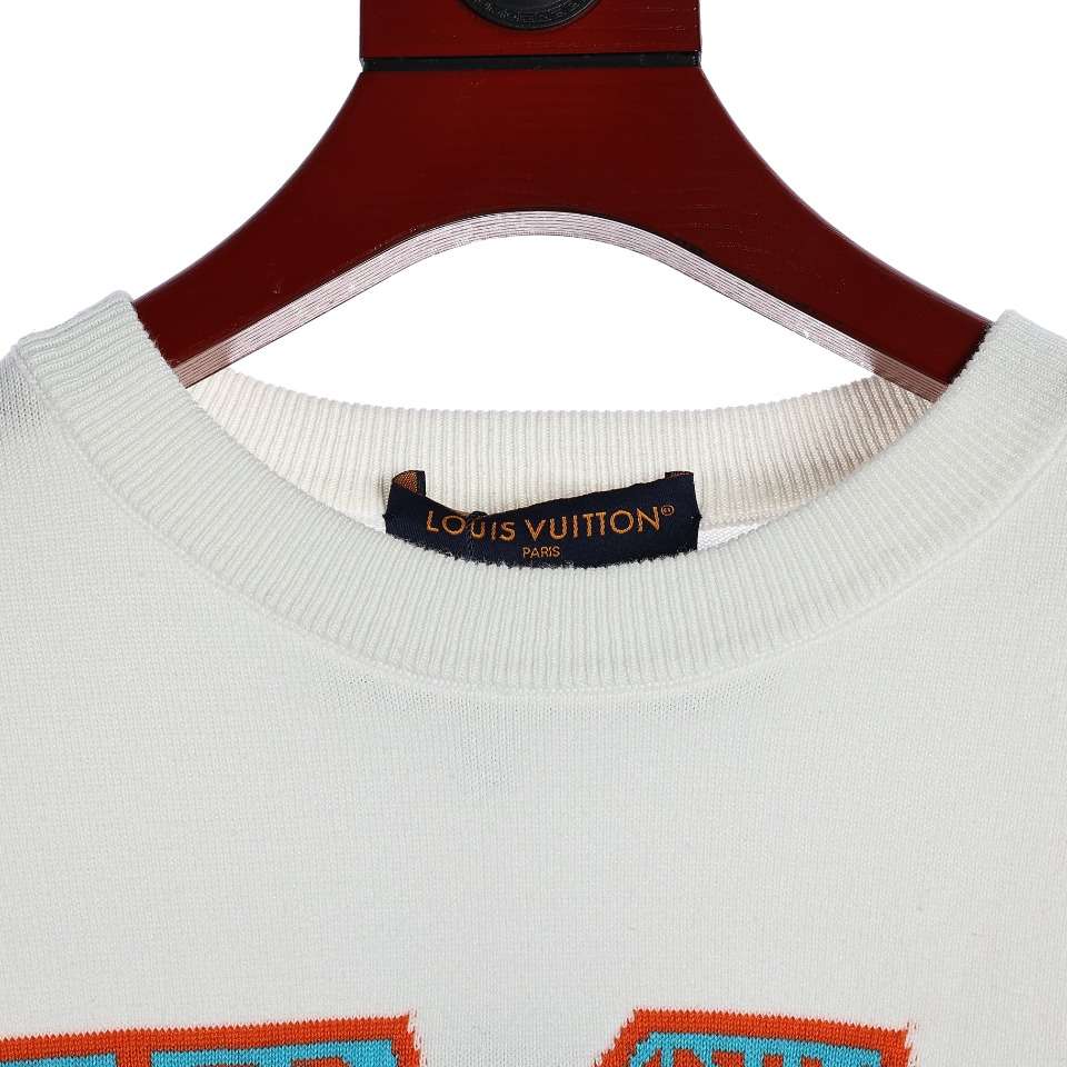 YESKICKS Louis Vuitton Zebra Print Knit Short Sleeve T-Shirt For Unisex - Image 2