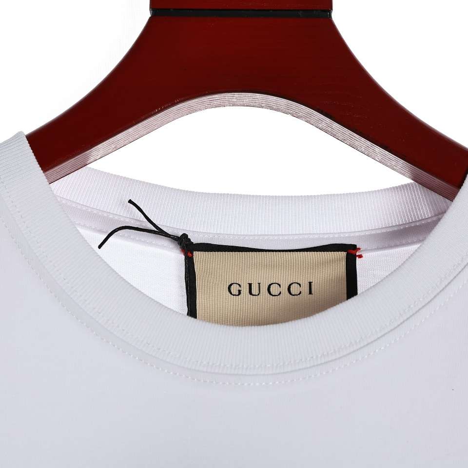 YESKICKS Gucci Ski Goggles Print Short Sleeve T-Shirt For Unisex Black And White - Image 2