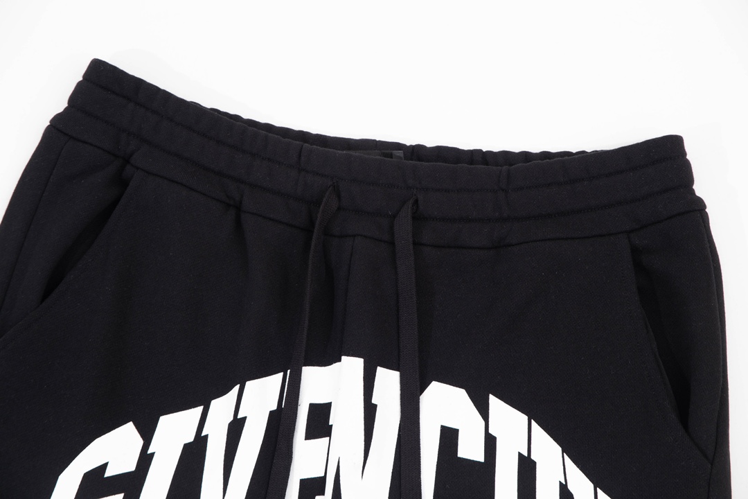 YESKICKS Givenchy Short Pants Casual Style Pants For Unisex Black And White - Image 2
