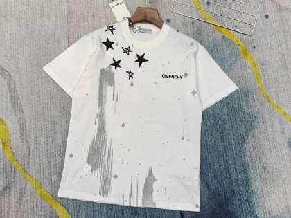 YESKICKS Givenchy Star Cartoon Print For Unisex Black And White