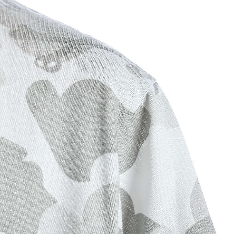 YESKICKS Bape Black And Gray Color Clash Cartoon Print T-Shirt for Unisex - Image 3