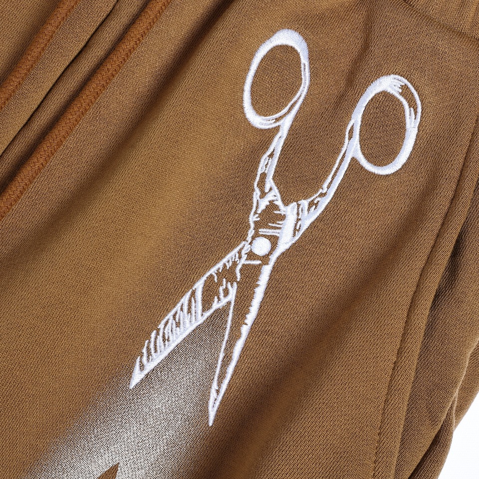 YESKICKS Louis Vuitton Scissor Short Pants Vintage Street wear For Unisex Brown and Black - Image 3