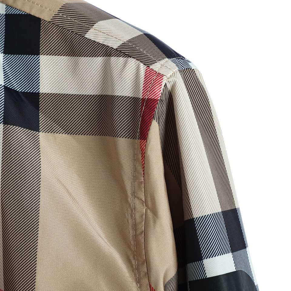 YESKICKS Burberry Plaid Thick Rubber Letter Zipper Hooded Jacket Coat For Unisex - Image 3