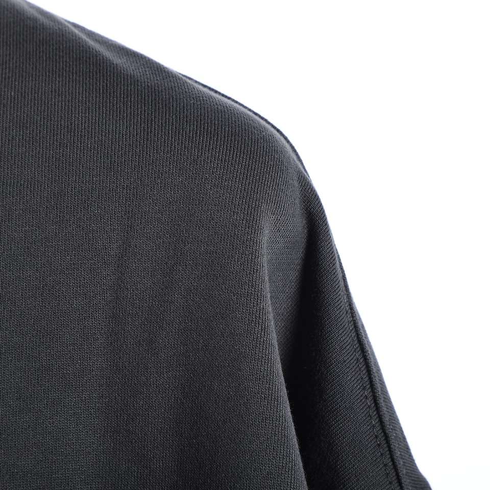 YESKICKS Balenciaga Double B Logo Embroidered Crew Neck Sweatshirt For Unisex Deep Gray Light Gray And Light Blue - Image 3