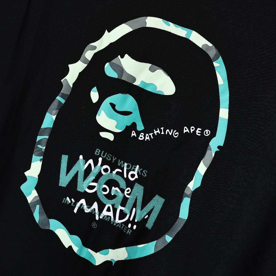 YESKICKS Bape Chest Graffiti Letter For Unisex Black And White - Image 3