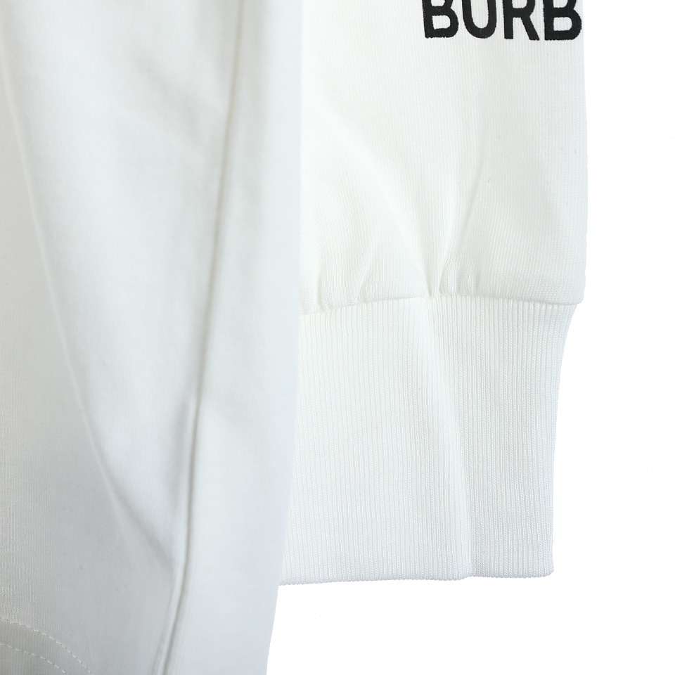 YESKICKS Burberry Oak Leaf War Horse Long Sleeve T-Shirt For Unisex Black And White - Image 12