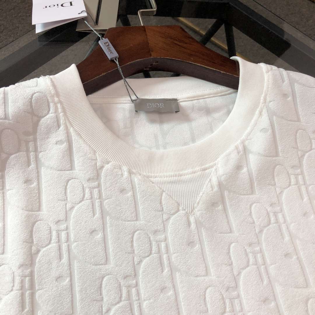 YESKICKS Dior Pure Color Casual T-shirt for Unisex Black White And Blue - Image 5