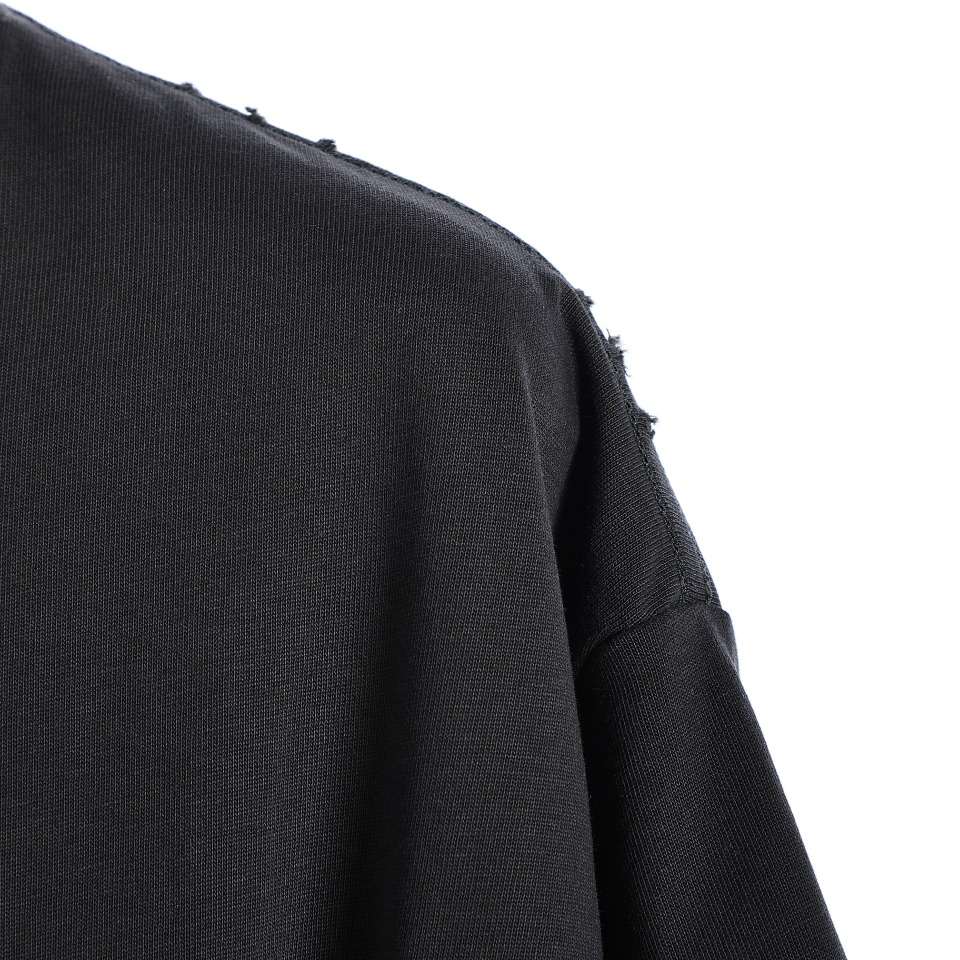 YESKICKS Balenciaga BB Scissor Crackle Printed Torn Short Sleeve T-Shirt For Unisex - Image 3