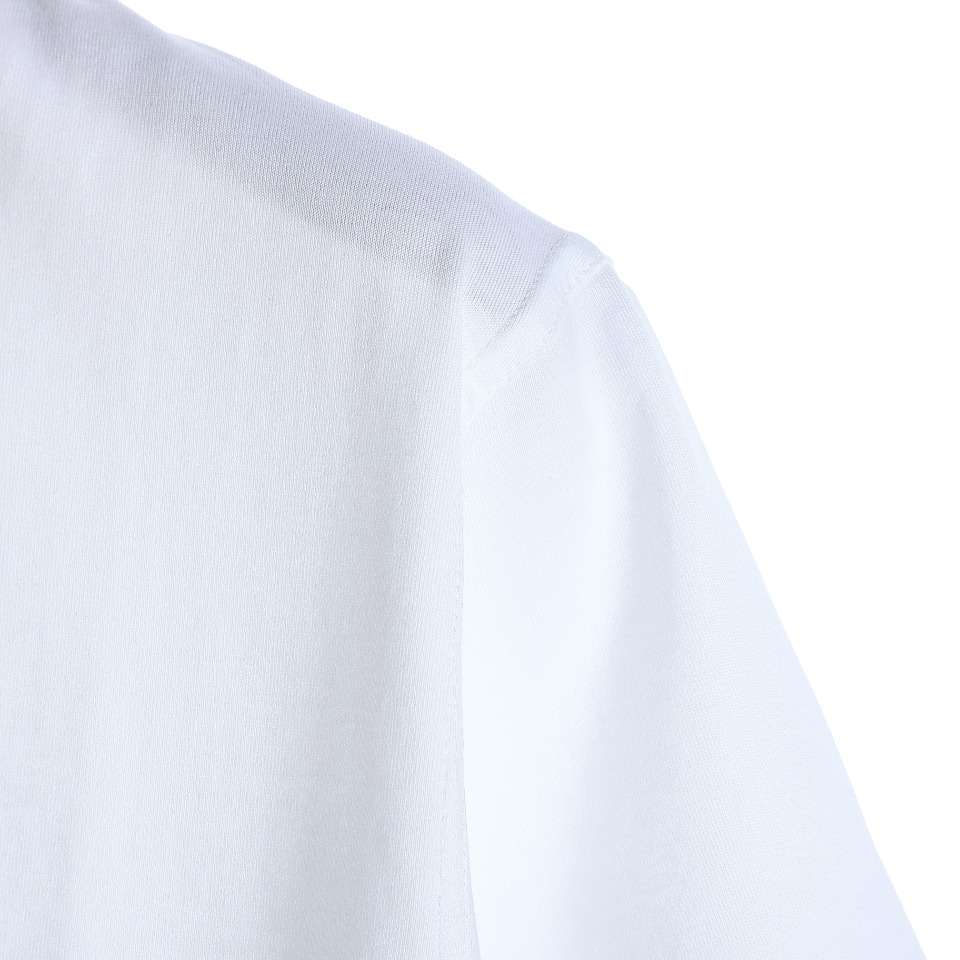 YESKICKS Burberry Letter Print Short Sleeve T-Shirt For Unisex Black And White - Image 3