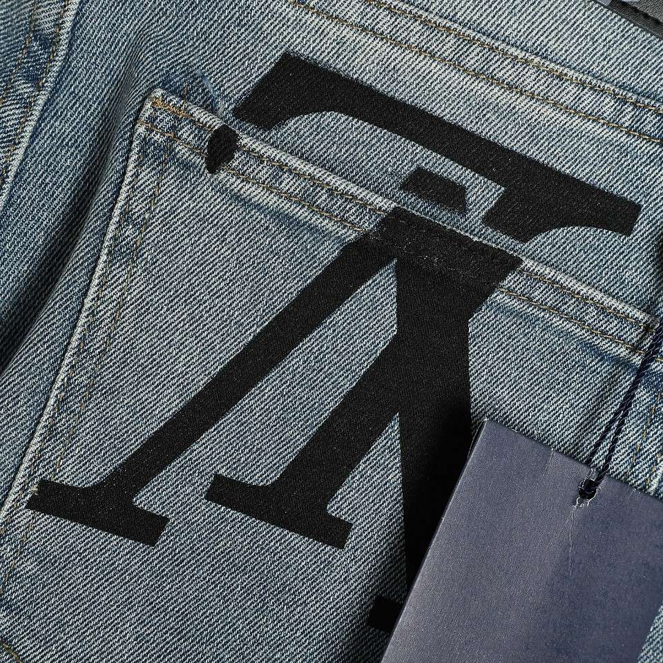 YESKICKS Louis Vuitton Logo Print Jeans For Unisex - Image 3