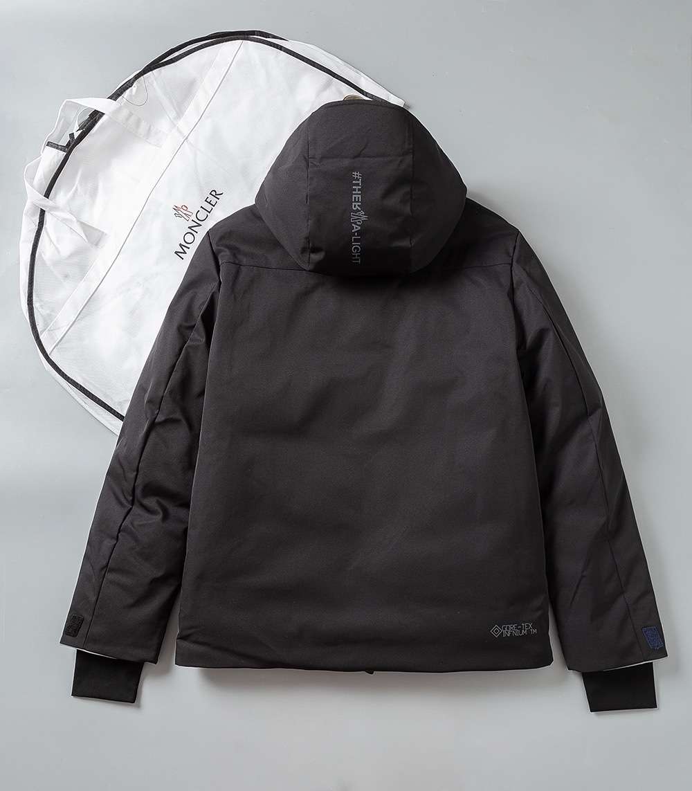 YESKICKS Moncler 23FW Grenoble Press Gel Hooded Ski Down Jacket For Unisex Black And Khaki - Image 3