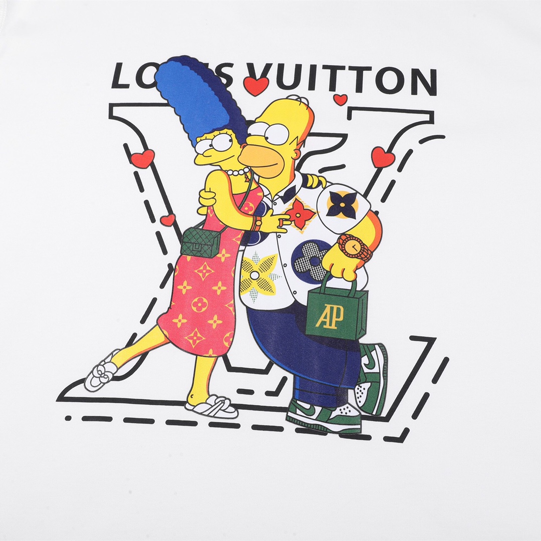 YESKICKS Louis Vuitton The Simpsons Print T-shirt for Unisex - Image 3