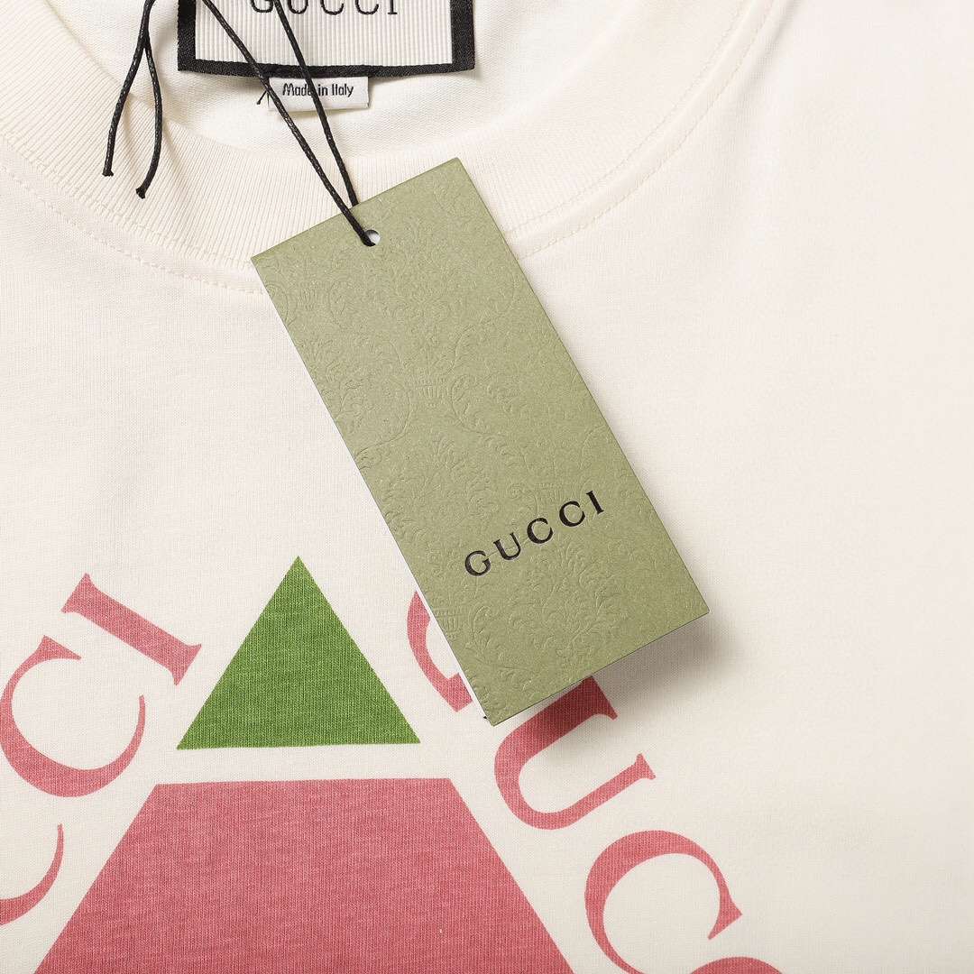 YESKICKS Gucci Logo Casual Style T-shirt for Unisex Apricot - Image 8