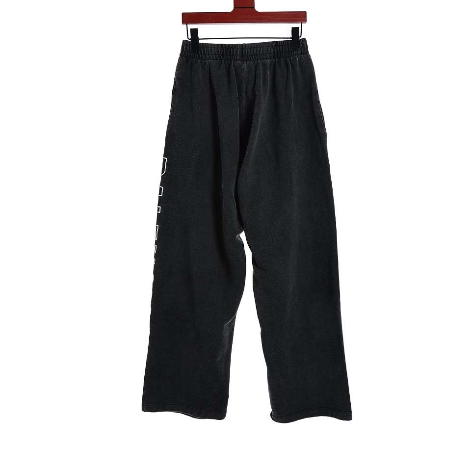 YESKICKS Balenciaga Side-Washed Embroidered Pants For Unisex - Image 4