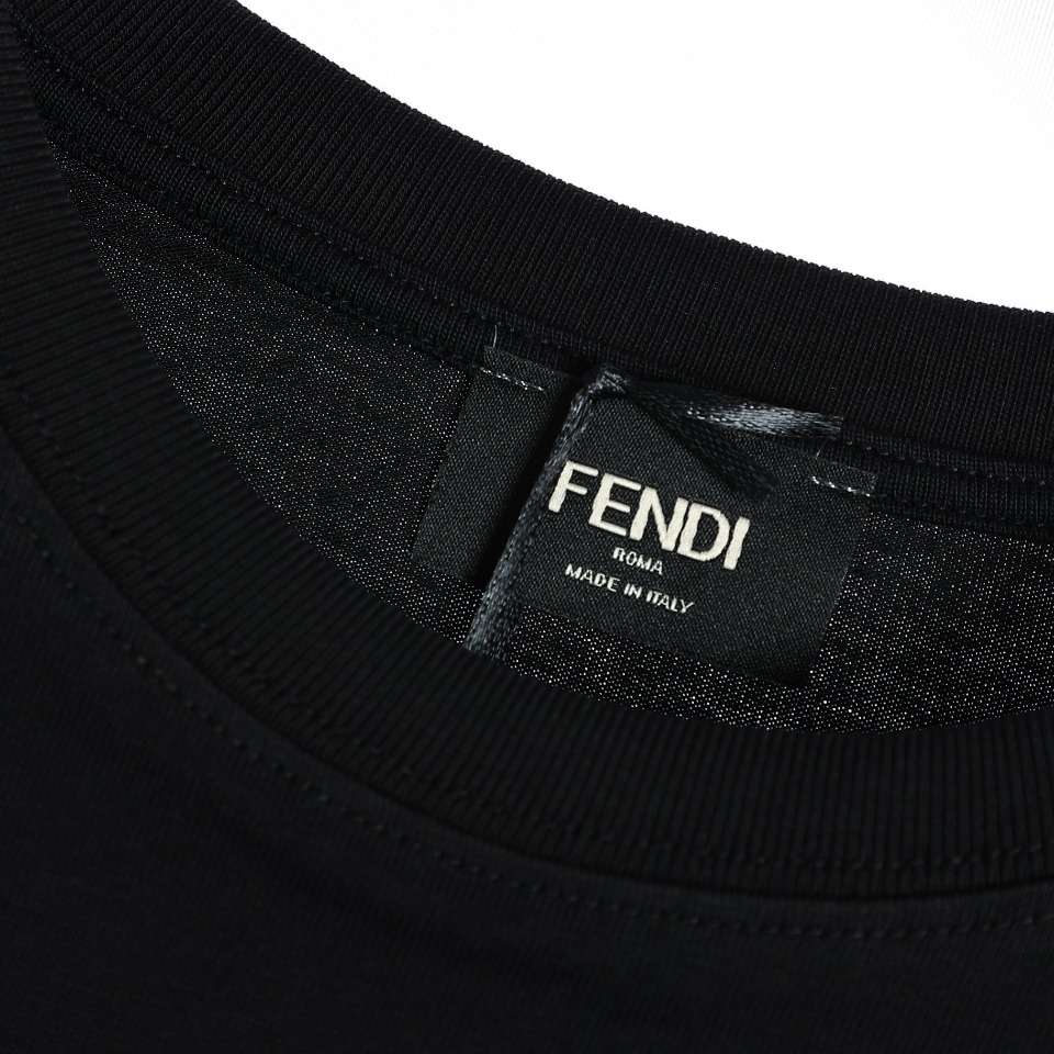 YESKICKS Fendi Pikachu Print T-Shirt For Unisex Black And White - Image 4