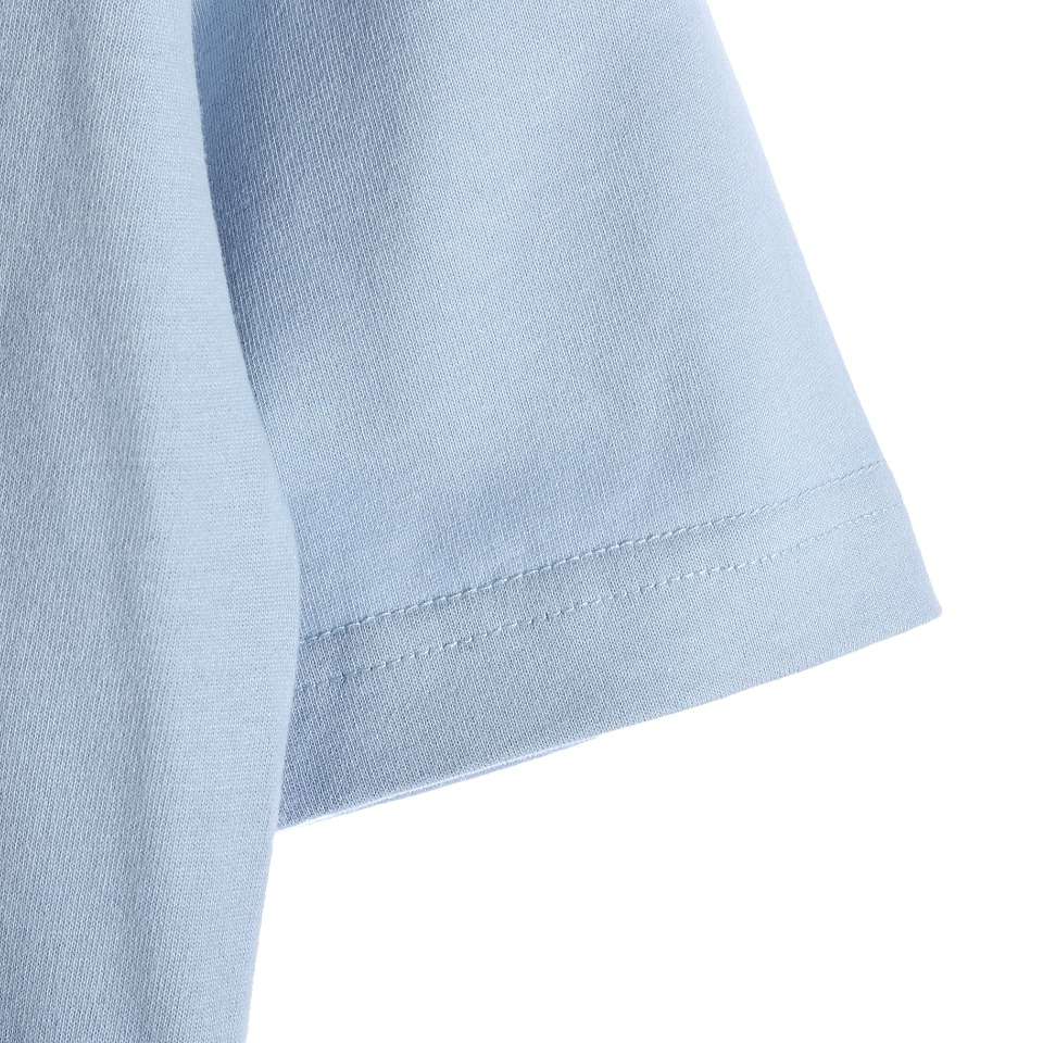 YESKICKS The North Face Climber's Collection Gunstock Short Sleeve Crew Neck T-Shirt For Unisex Blue And Apricot - Image 4