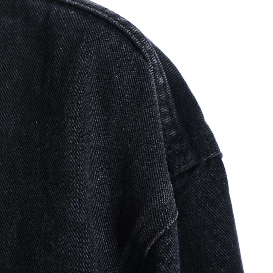 YESKICKS Balenciaga Mud Dyed Sanskrit Destroyed Denim Jacket For Unisex - Image 4