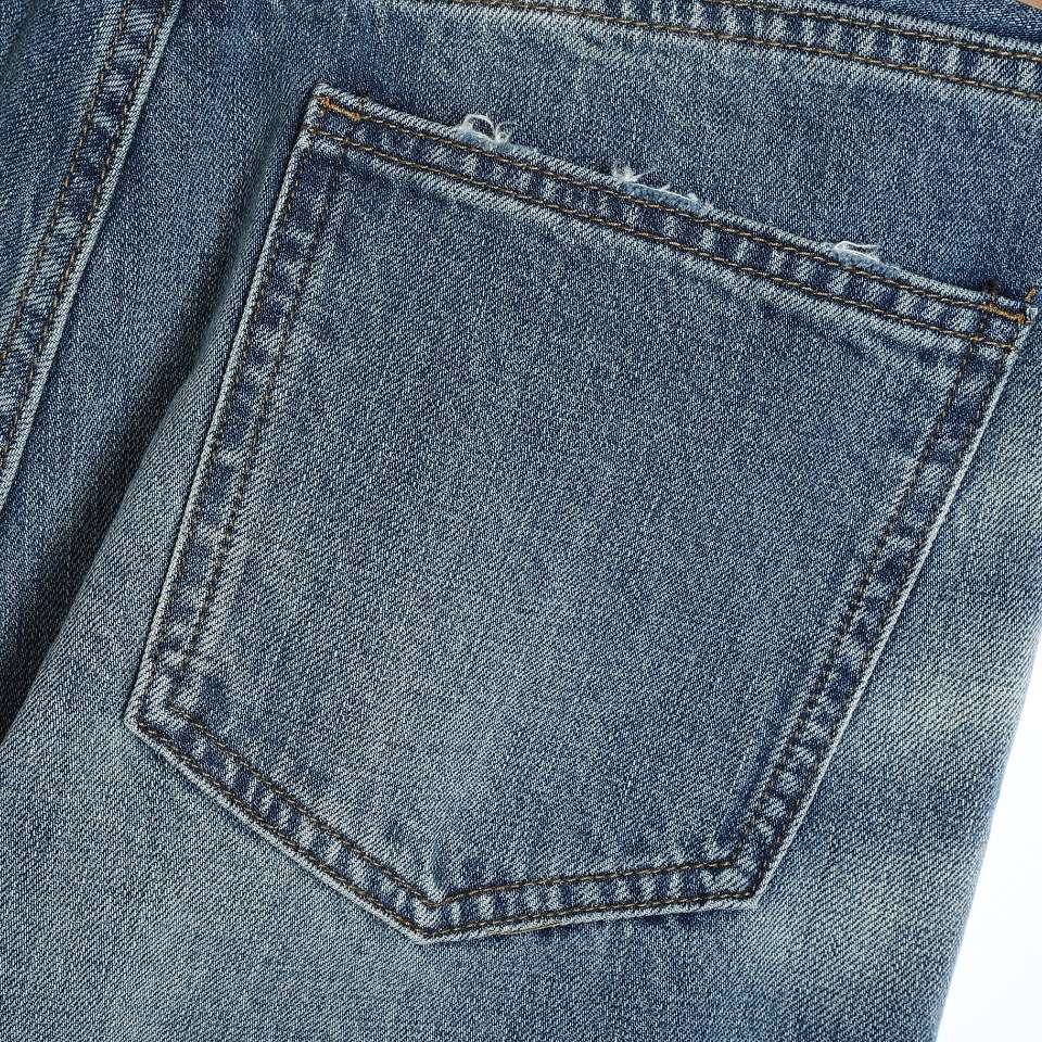 YESKICKS Celine Washed And Slashed Denim Jeans For Unisex - Image 4