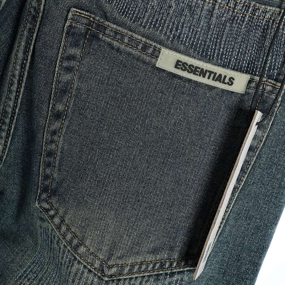 YESKICKS Fear Of God Washed Ripped Jeans For Unisex - Image 4