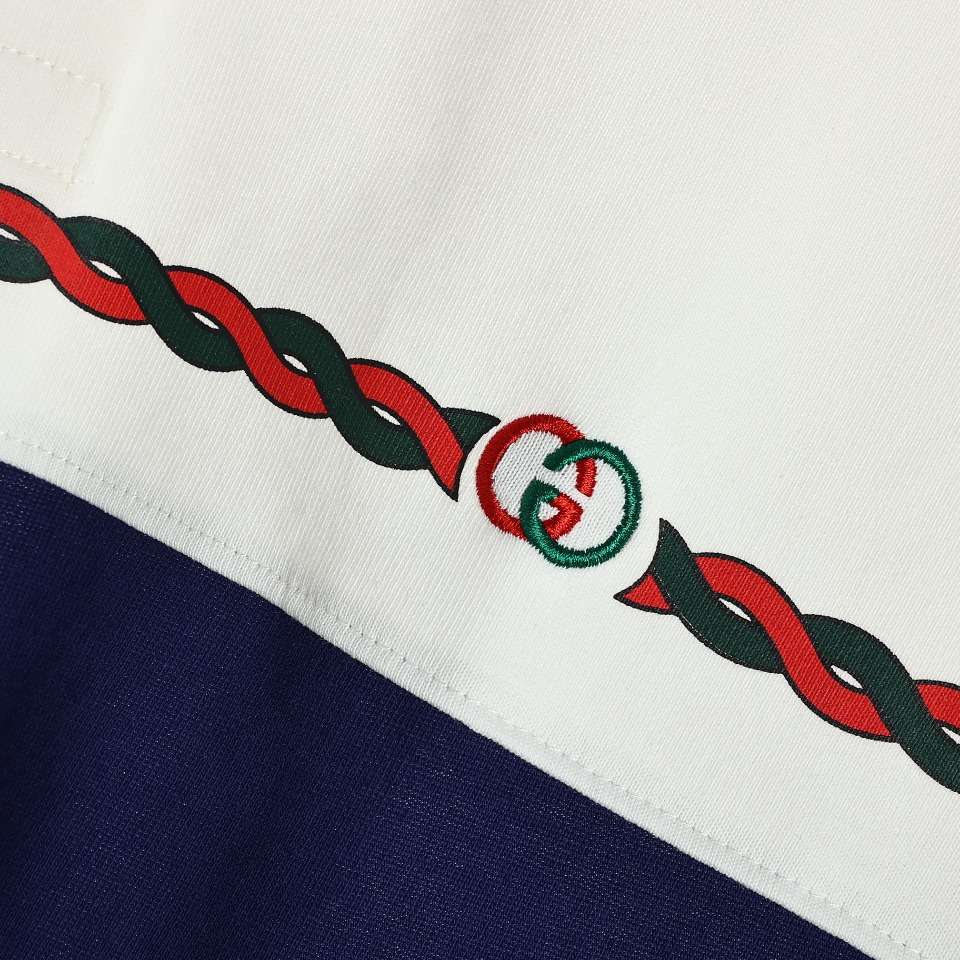 YESKICKS Gucci Color Blocked Polo Shirt for Unisex - Image 4