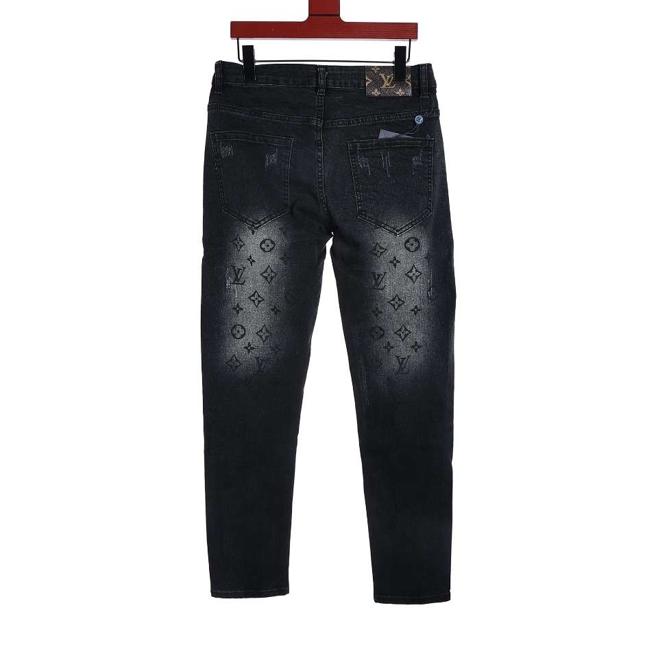 YESKICKS Louis Vuitton Street Style Long Logo Print JeansFor Unisex - Image 5