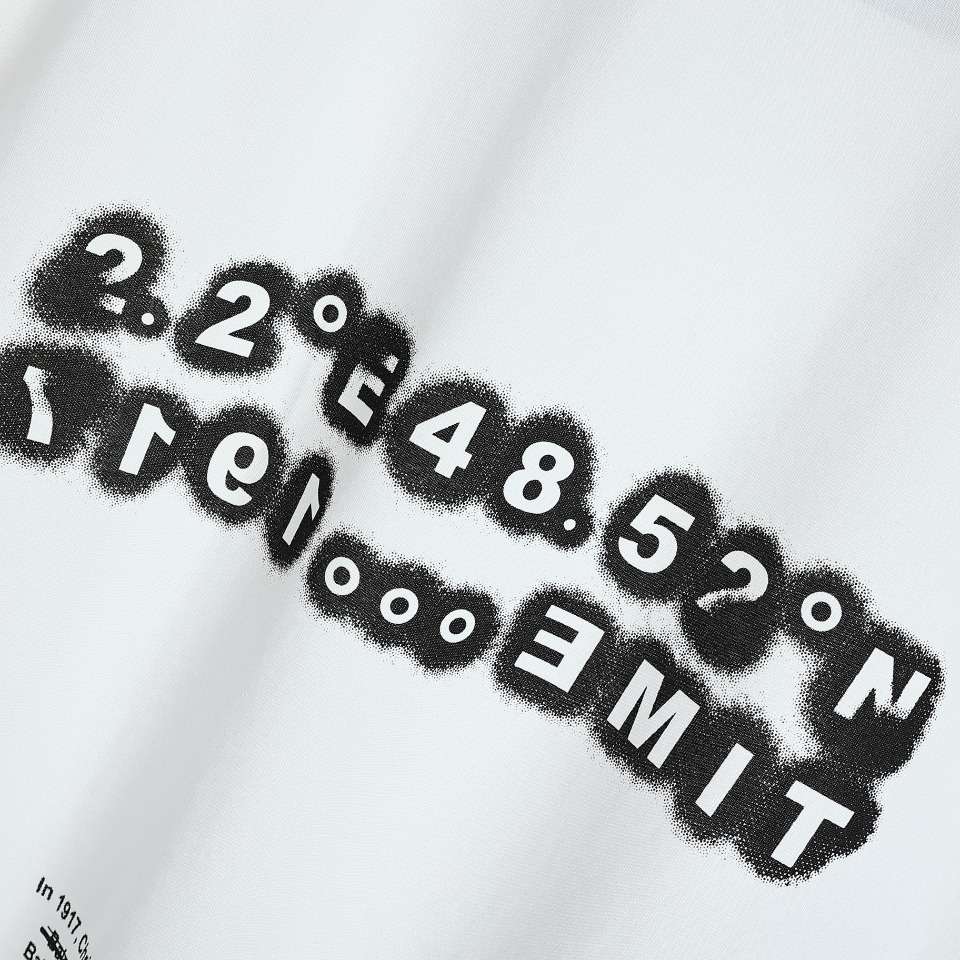 YESKICKS Balenciaga Logo Letter Print T-shirt for Unisex Black And White - Image 5