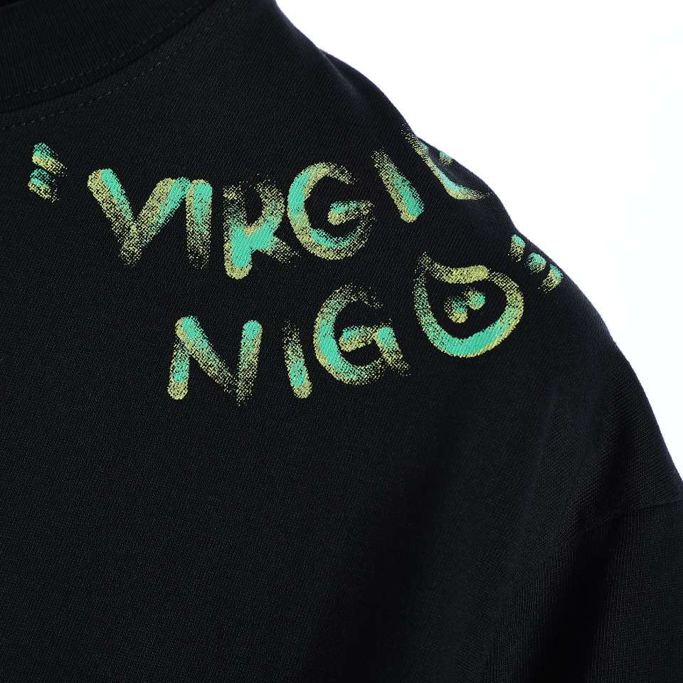 YESKICKS Louis Vuitton Hand Painted Duck on Back T-Shirt For Unisex Black And White - Image 5