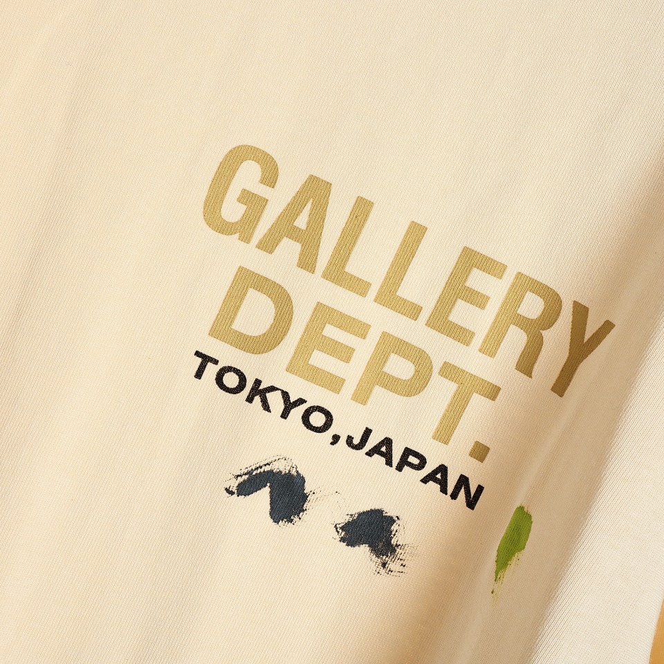 YESKICKS Gallery Dept Short Sleeve T-Shirt with Old Washed Sailor's Graffiti Printing For Unisex - Image 5