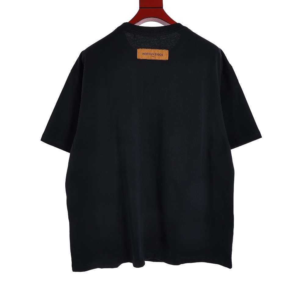 YESKICKS Louis Vuitton Fireworks Iron-On T-Shirt For Unisex Black And White - Image 5