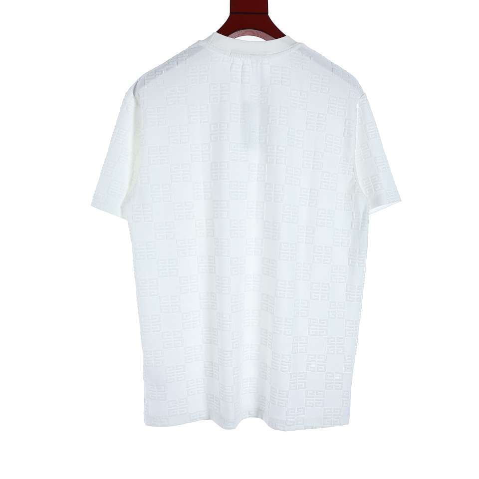 YESKICKS Givenchy Monogram Printed Jacquard Logo T-Shirt For Unisex Black And White - Image 5