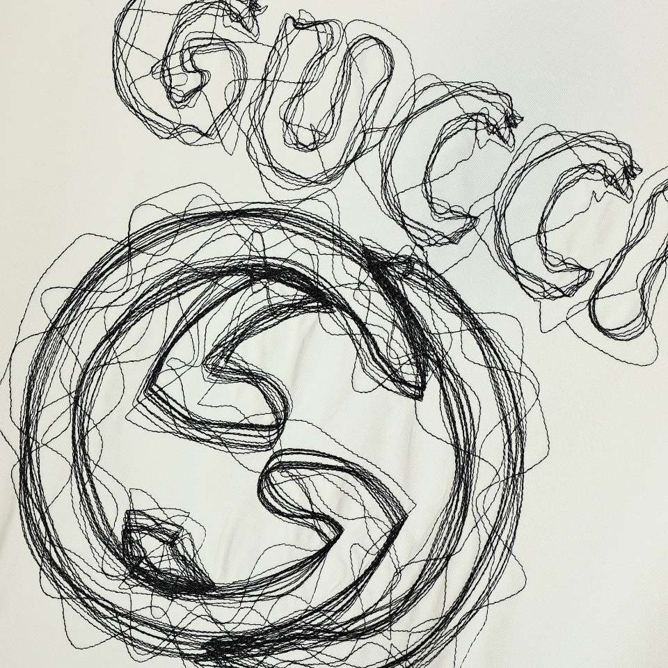 YESKICKS Gucci Logo Embroidery Print T-Shirt For Unisex - Image 5