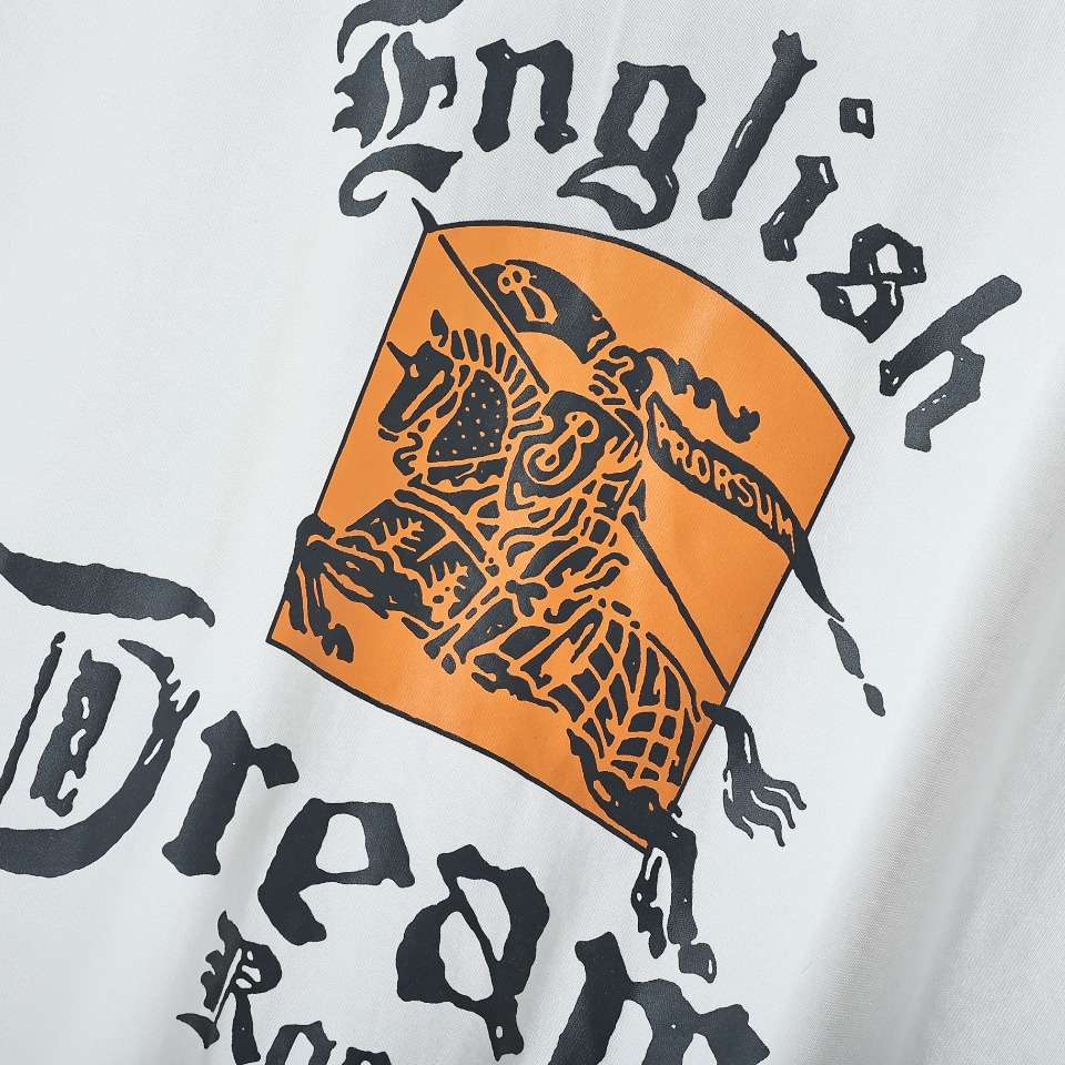 YESKICKS Burberry Equestrian Rider Show Print T-Shirt For Unisex Black And White - Image 5