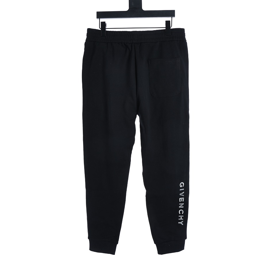 YESKICKS Givenchy Embroidered Palazzo Logo Cotton Sweatpants For Unisex - Image 5