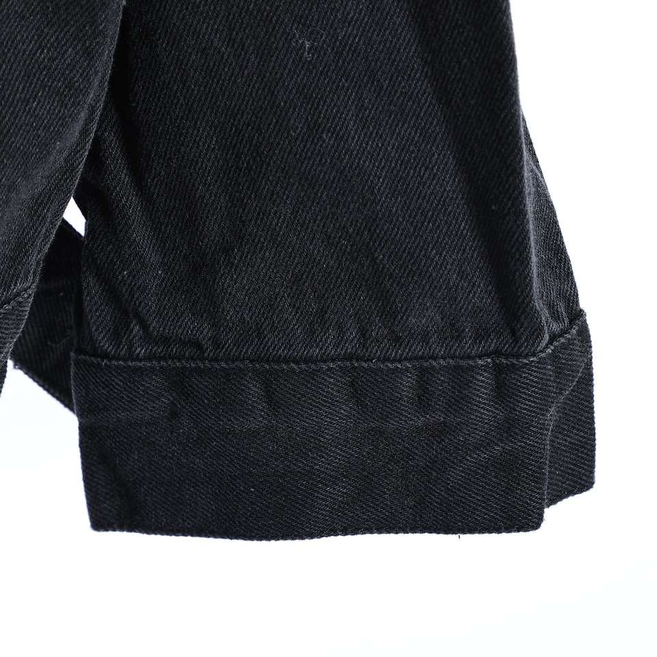 YESKICKS Balenciaga Denim Jacket With Rhinestones On The Back For Unisex - Image 5