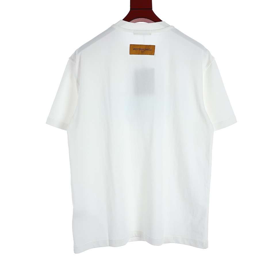 YESKICKS Louis Vuitton Letter Print T-Shirt For Unisex Black And White - Image 5