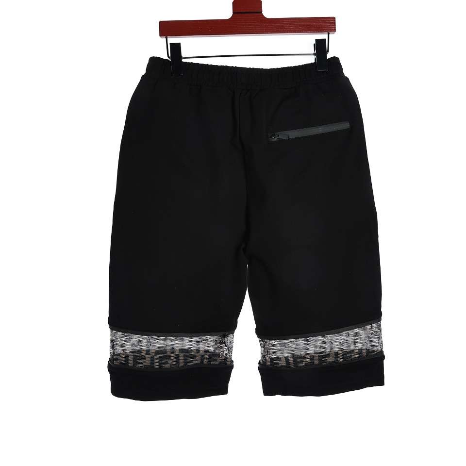 YESKICKS Fendi Sheer Mesh Shorts Pants For Unisex - Image 5